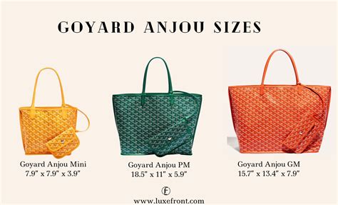 goyard gm size cm|goyard tote bag price.